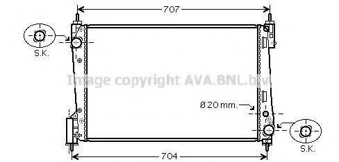 AVA QUALITY COOLING OL2423 Радіатор, охолодження двигуна