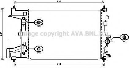 AVA QUALITY COOLING OL2486 Радіатор, охолодження двигуна