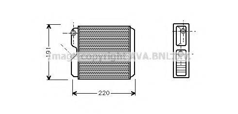 AVA QUALITY COOLING OL6240 Теплообмінник, опалення салону