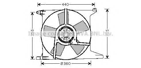 AVA QUALITY COOLING OL7504 Вентилятор, охолодження двигуна