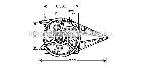 AVA QUALITY COOLING OL7511 Вентилятор, охолодження двигуна