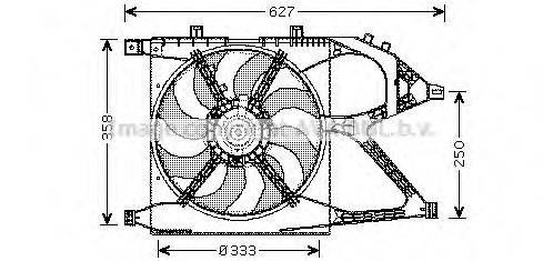 AVA QUALITY COOLING OL7519 Вентилятор, охолодження двигуна