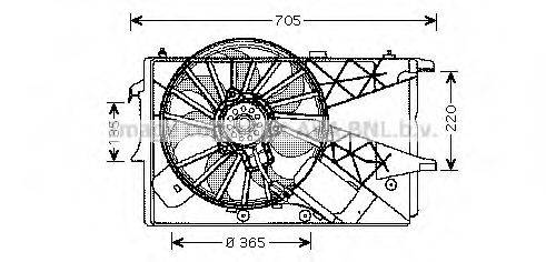 AVA QUALITY COOLING OL7527 Вентилятор, охолодження двигуна