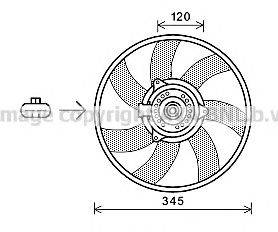 AVA QUALITY COOLING OL7566 Вентилятор, охолодження двигуна