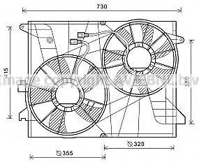 AVA QUALITY COOLING OL7572 Вентилятор, охолодження двигуна