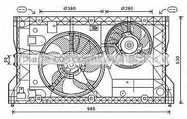 AVA QUALITY COOLING OL7588 Вентилятор, охолодження двигуна