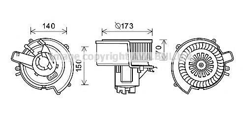 AVA QUALITY COOLING OL8636 Електродвигун, вентиляція салону