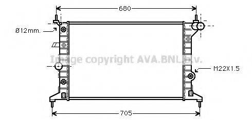 AVA QUALITY COOLING OLA2219 Радіатор, охолодження двигуна