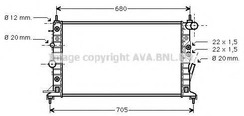 AVA QUALITY COOLING OLA2222 Радіатор, охолодження двигуна