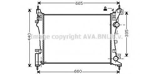 AVA QUALITY COOLING OLA2408 Радіатор, охолодження двигуна