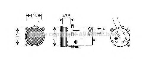 AVA QUALITY COOLING OLAK277 Компресор, кондиціонер