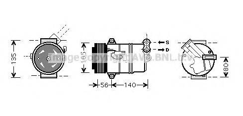 AVA QUALITY COOLING OLAK428 Компресор, кондиціонер