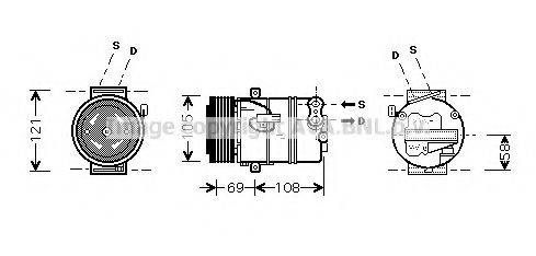 AVA QUALITY COOLING OLK445 Компресор, кондиціонер