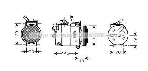 AVA QUALITY COOLING OLK459 Компресор, кондиціонер