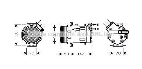 AVA QUALITY COOLING OLK465 Компресор, кондиціонер