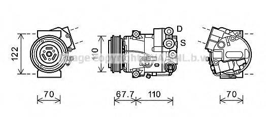 AVA QUALITY COOLING OLK608 Компресор, кондиціонер