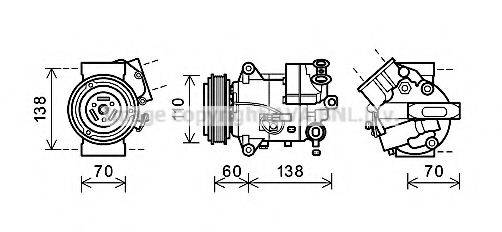 AVA QUALITY COOLING OLK616 Компресор, кондиціонер