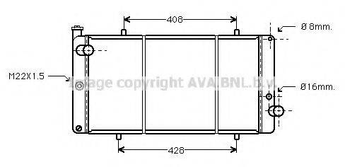 AVA QUALITY COOLING PE2111 Радіатор, охолодження двигуна