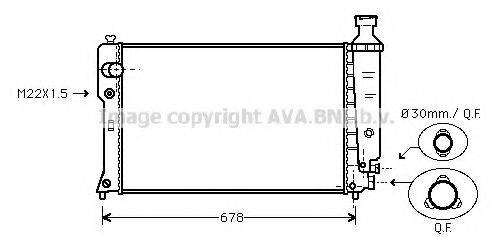 AVA QUALITY COOLING PE2121 Радіатор, охолодження двигуна