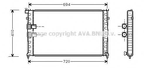 AVA QUALITY COOLING PE2176 Радіатор, охолодження двигуна