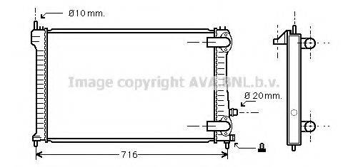 AVA QUALITY COOLING PE2196 Радіатор, охолодження двигуна