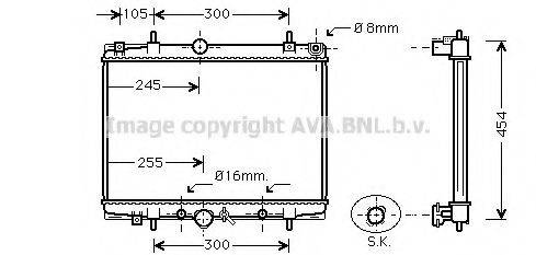 AVA QUALITY COOLING PE2201 Радіатор, охолодження двигуна