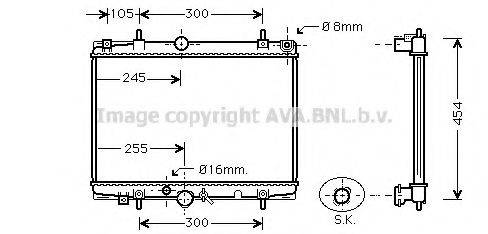 AVA QUALITY COOLING PE2213 Радіатор, охолодження двигуна