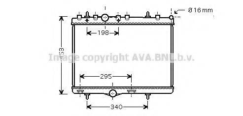 AVA QUALITY COOLING PE2255 Радіатор, охолодження двигуна