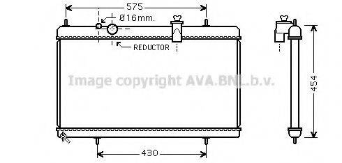 AVA QUALITY COOLING PE2256 Радіатор, охолодження двигуна