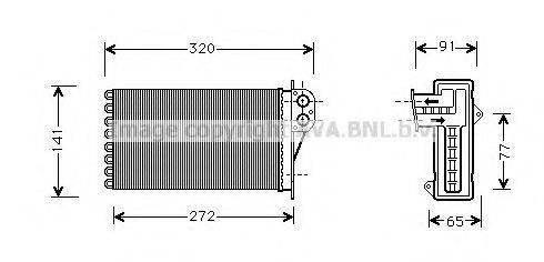 AVA QUALITY COOLING PE6356 Теплообмінник, опалення салону