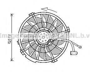 AVA QUALITY COOLING PE7555 Вентилятор, охолодження двигуна