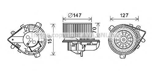 AVA QUALITY COOLING PE8395 Електродвигун, вентиляція салону