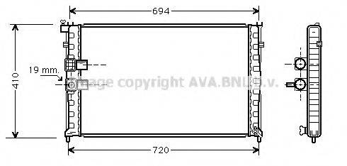 AVA QUALITY COOLING PEA2177 Радіатор, охолодження двигуна