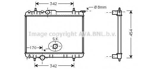 AVA QUALITY COOLING PEA2210 Радіатор, охолодження двигуна