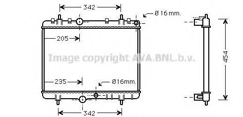 AVA QUALITY COOLING PEA2241 Радіатор, охолодження двигуна