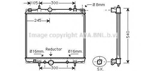 AVA QUALITY COOLING PEA2275 Радіатор, охолодження двигуна