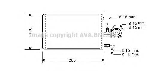 AVA QUALITY COOLING PEA6173 Теплообмінник, опалення салону