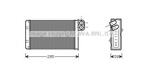 AVA QUALITY COOLING PEA6240 Теплообмінник, опалення салону