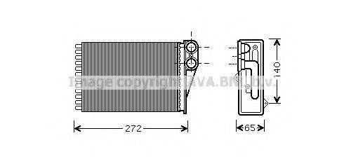 AVA QUALITY COOLING PEA6292 Теплообмінник, опалення салону