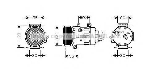 AVA QUALITY COOLING PEK307 Компресор, кондиціонер