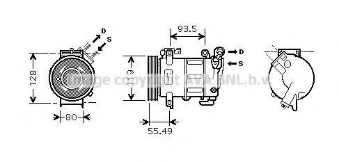 AVA QUALITY COOLING PEK316 Компресор, кондиціонер