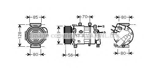 AVA QUALITY COOLING PEK324 Компресор, кондиціонер