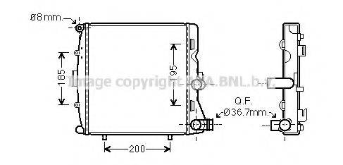 AVA QUALITY COOLING PR2054 Радіатор, охолодження двигуна