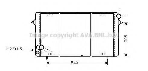 AVA QUALITY COOLING RT2113 Радіатор, охолодження двигуна