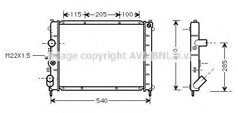 AVA QUALITY COOLING RT2231 Радіатор, охолодження двигуна