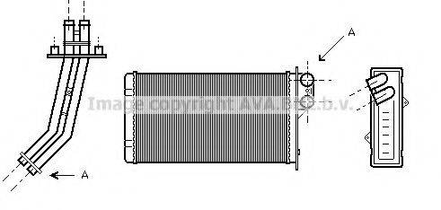 AVA QUALITY COOLING RT6170 Теплообмінник, опалення салону