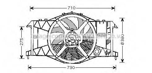 AVA QUALITY COOLING RT7533 Вентилятор, охолодження двигуна