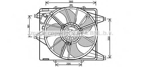 AVA QUALITY COOLING RT7541 Вентилятор, охолодження двигуна