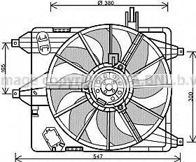 AVA QUALITY COOLING RT7544 Вентилятор, охолодження двигуна