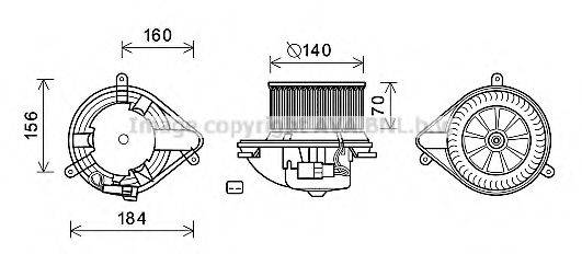 AVA QUALITY COOLING RT8572 Електродвигун, вентиляція салону